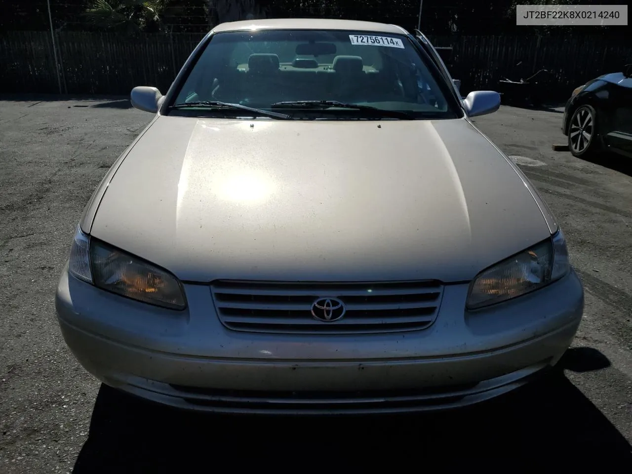 1999 Toyota Camry Le VIN: JT2BF22K8X0214240 Lot: 72756114