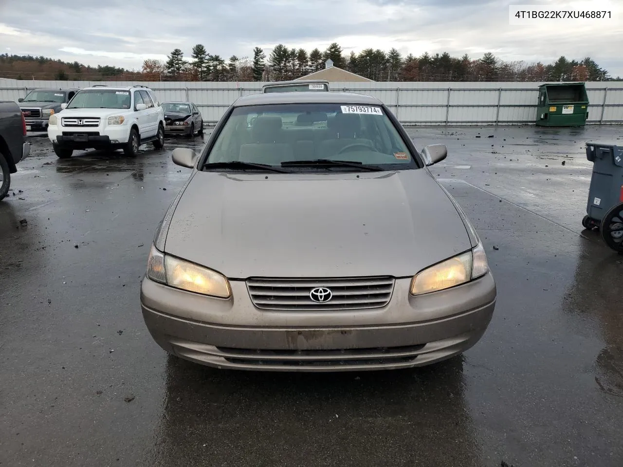 1999 Toyota Camry Ce VIN: 4T1BG22K7XU468871 Lot: 75793774