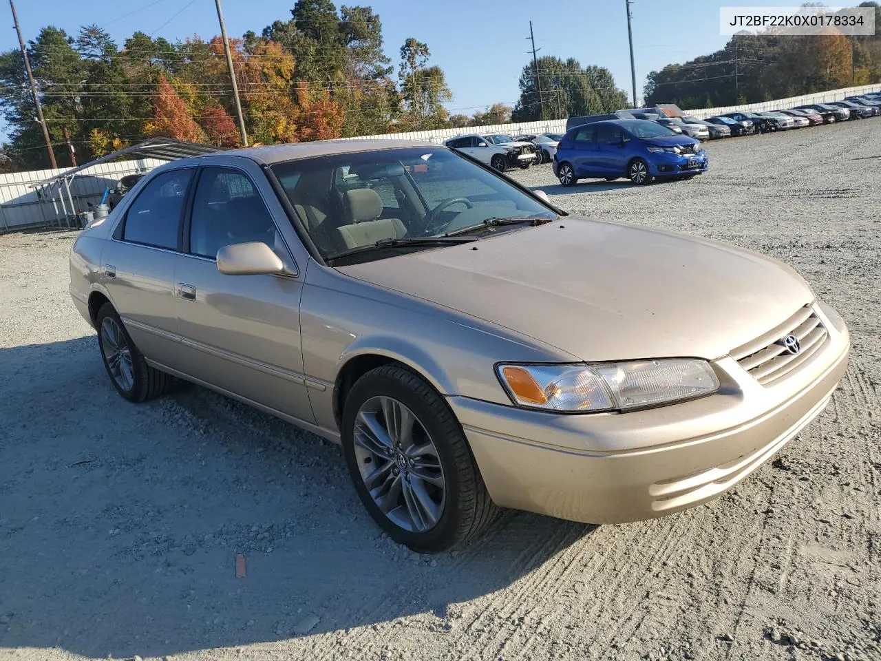 1999 Toyota Camry Le VIN: JT2BF22K0X0178334 Lot: 77939694