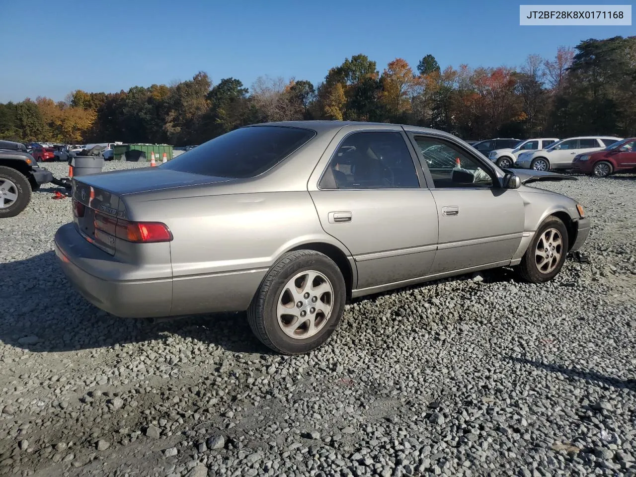 1999 Toyota Camry Le VIN: JT2BF28K8X0171168 Lot: 78530524