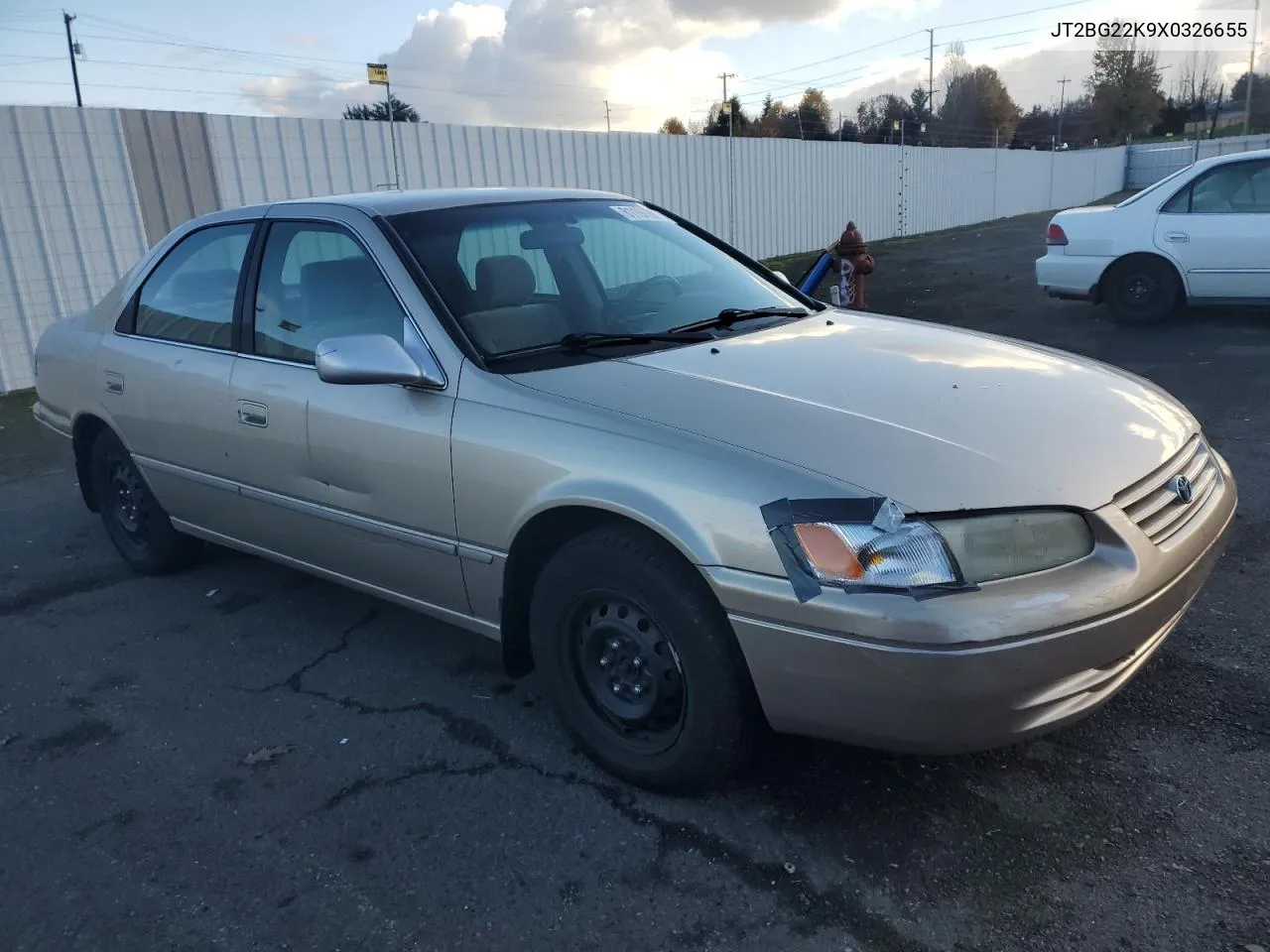 1999 Toyota Camry Le VIN: JT2BG22K9X0326655 Lot: 81197804