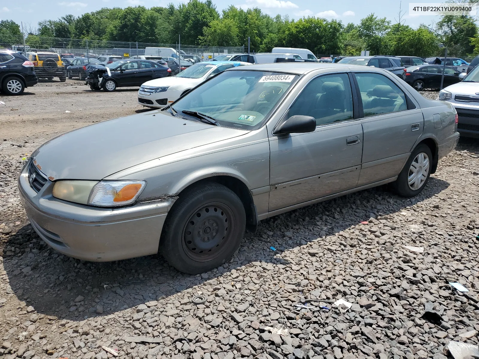 2000 Toyota Camry Le VIN: 4T1BF22K1YU099400 Lot: 59408034