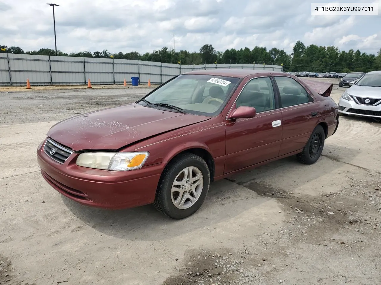 2000 Toyota Camry Ce VIN: 4T1BG22K3YU997011 Lot: 67090124