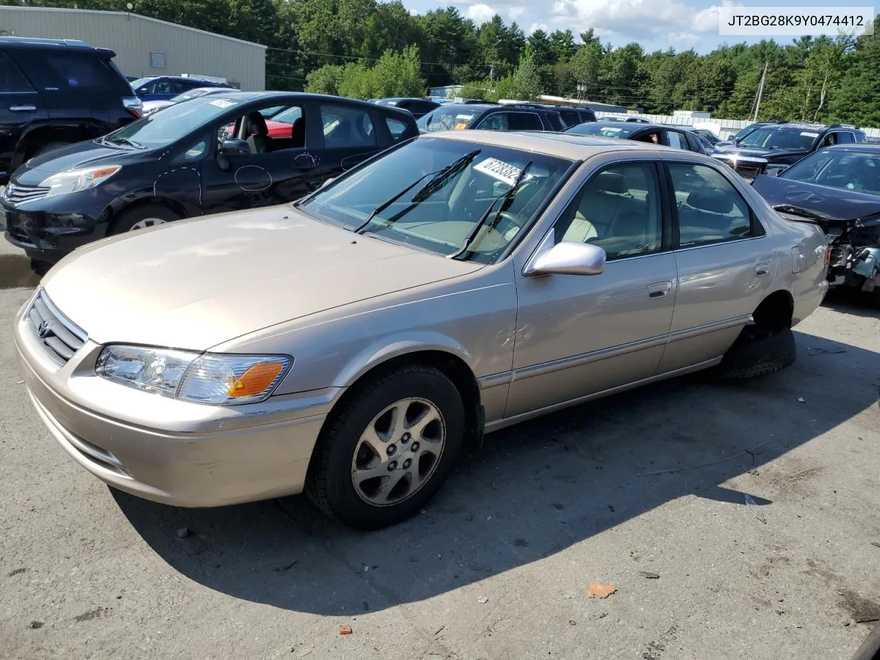 2000 Toyota Camry Le VIN: JT2BG28K9Y0474412 Lot: 67283824