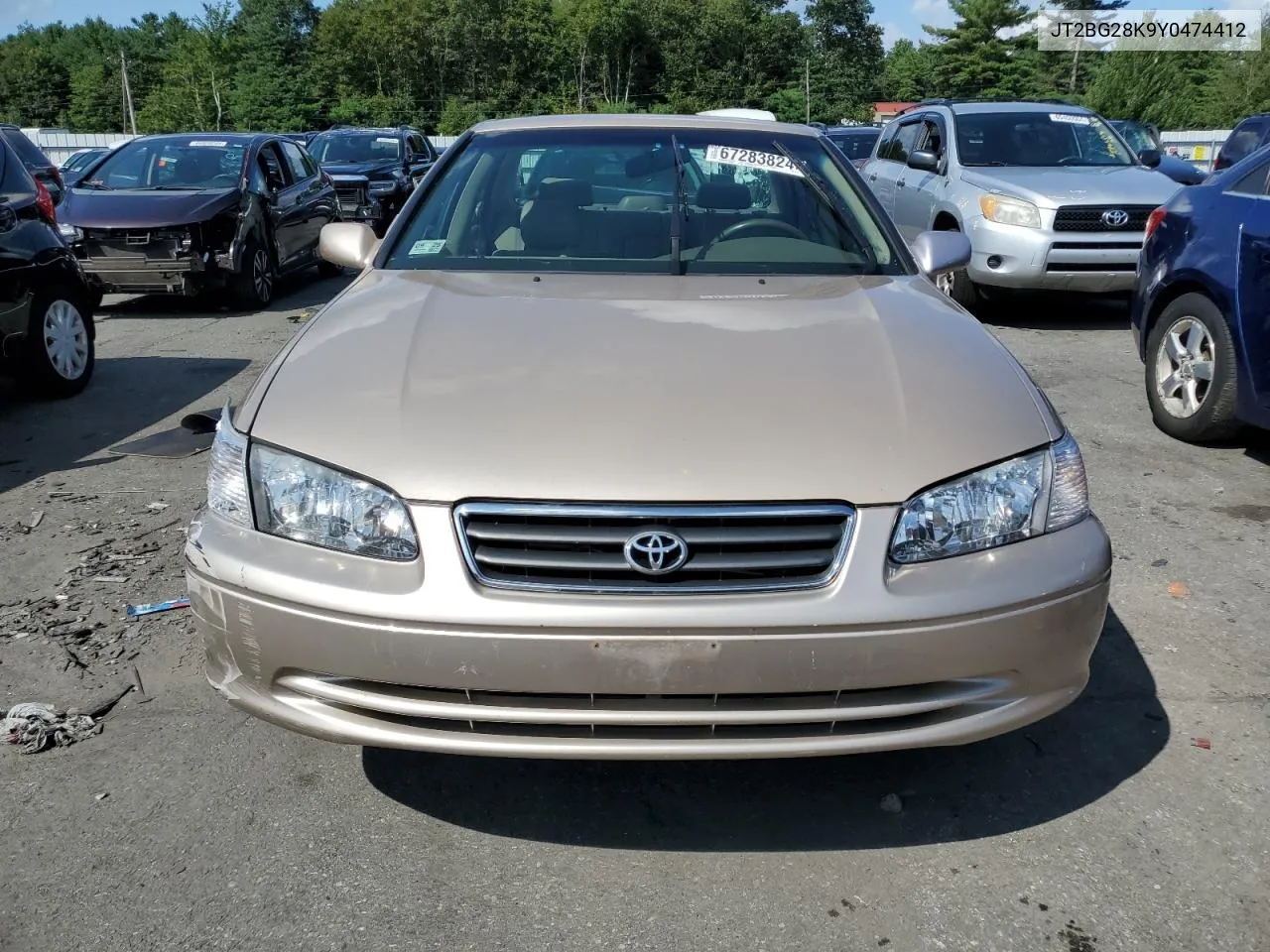 2000 Toyota Camry Le VIN: JT2BG28K9Y0474412 Lot: 67283824