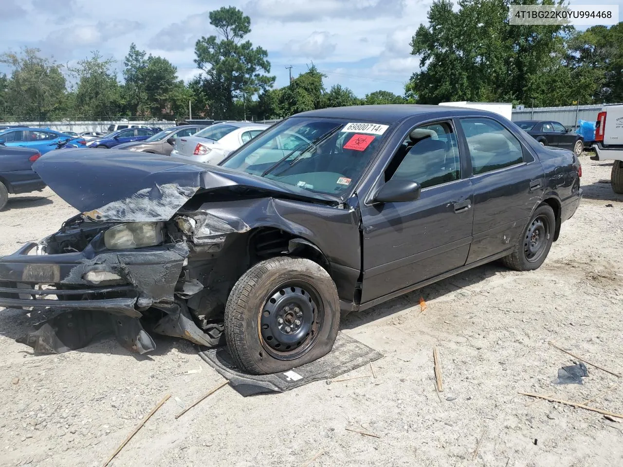 2000 Toyota Camry Ce VIN: 4T1BG22K0YU994468 Lot: 69800714