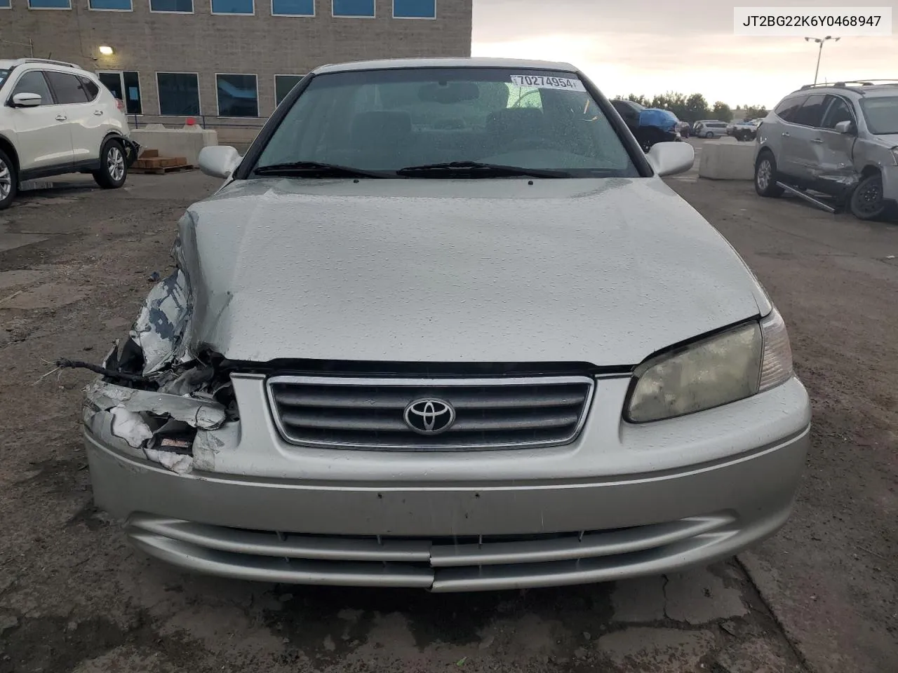 2000 Toyota Camry Ce VIN: JT2BG22K6Y0468947 Lot: 70274954