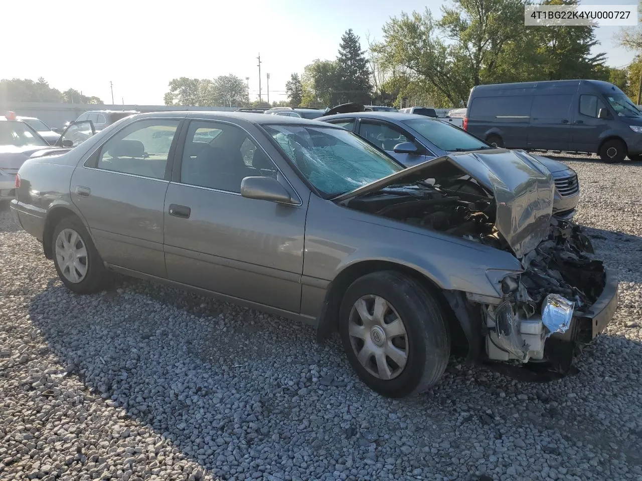 2000 Toyota Camry Ce VIN: 4T1BG22K4YU000727 Lot: 70410634