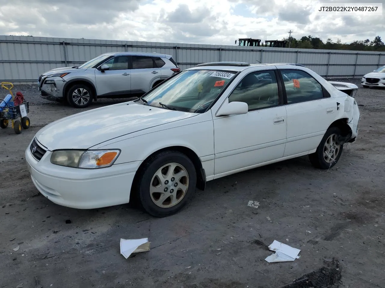 2000 Toyota Camry Ce VIN: JT2BG22K2Y0487267 Lot: 70503324