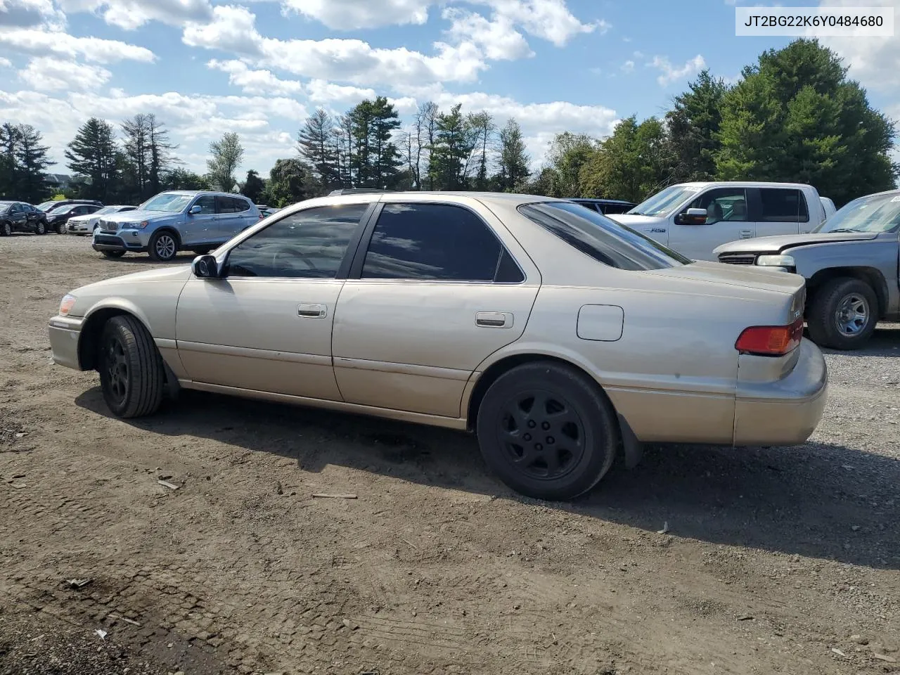 2000 Toyota Camry Ce VIN: JT2BG22K6Y0484680 Lot: 70784544