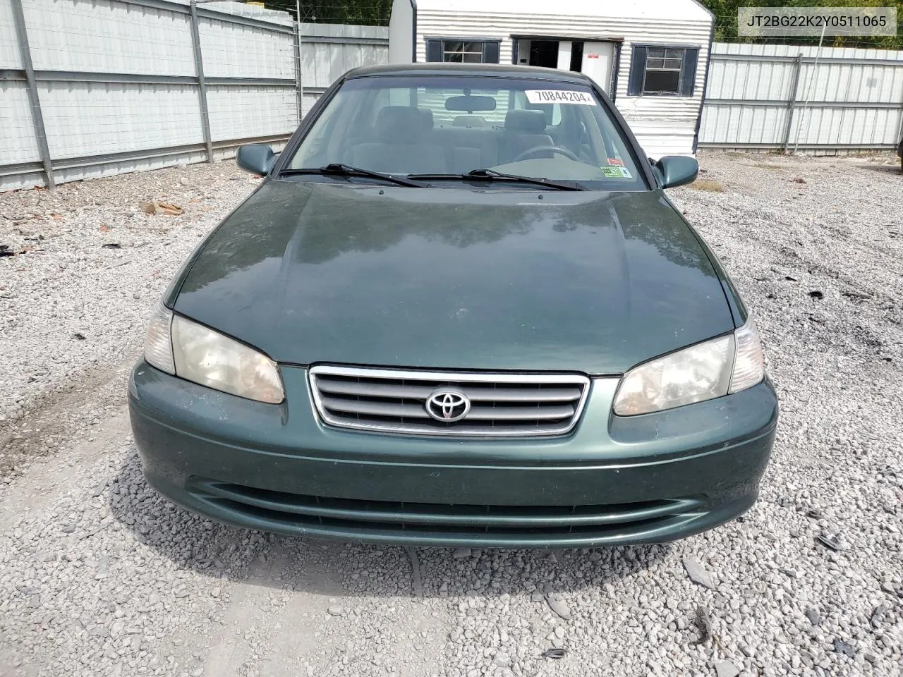 2000 Toyota Camry Ce VIN: JT2BG22K2Y0511065 Lot: 70844204