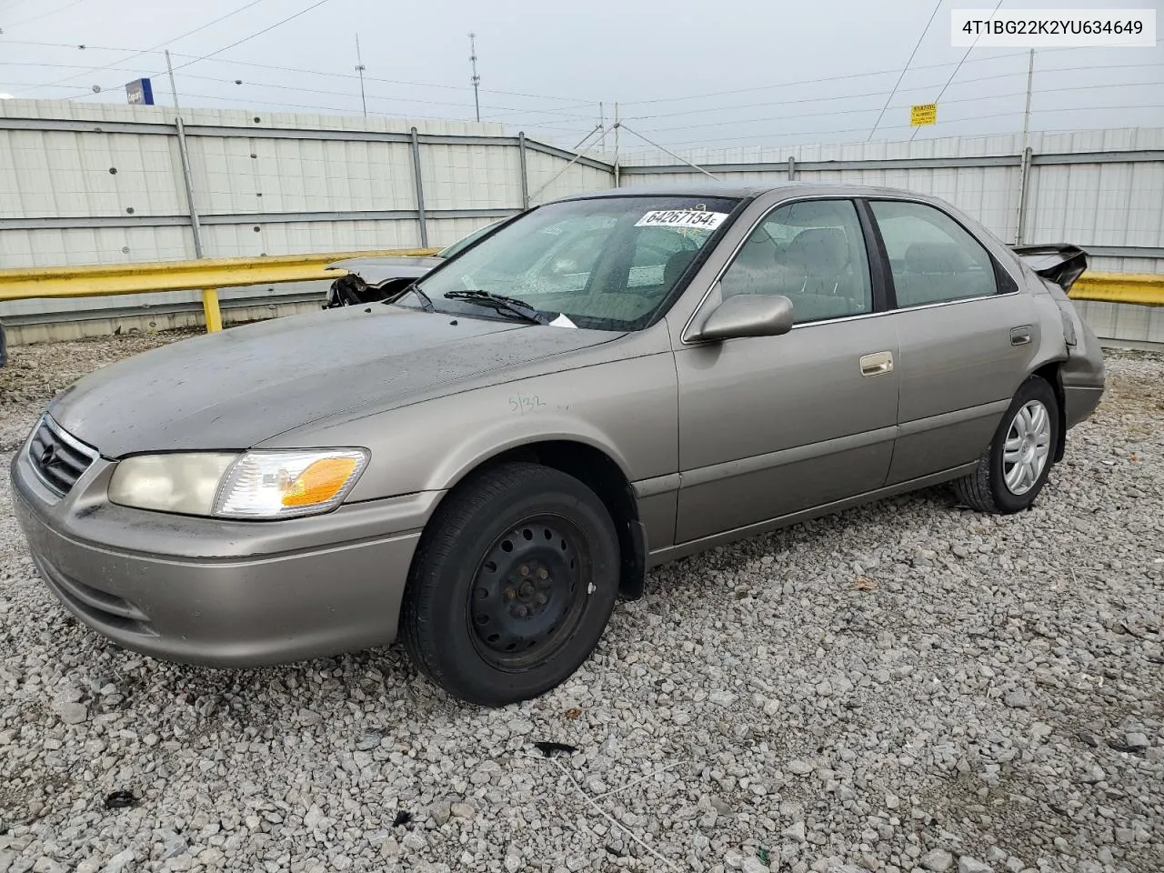 2000 Toyota Camry Ce VIN: 4T1BG22K2YU634649 Lot: 71269144