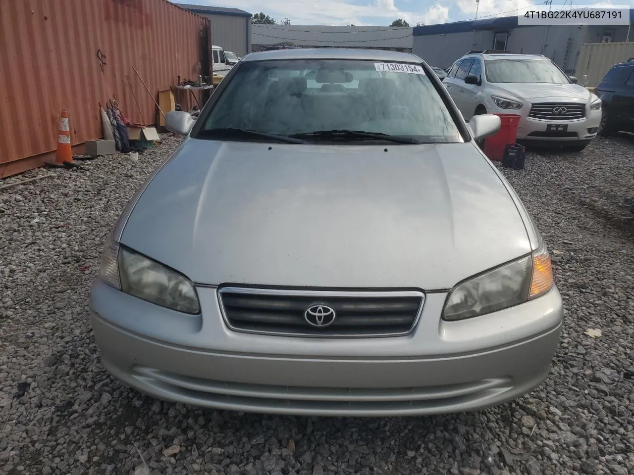 2000 Toyota Camry Ce VIN: 4T1BG22K4YU687191 Lot: 71303154