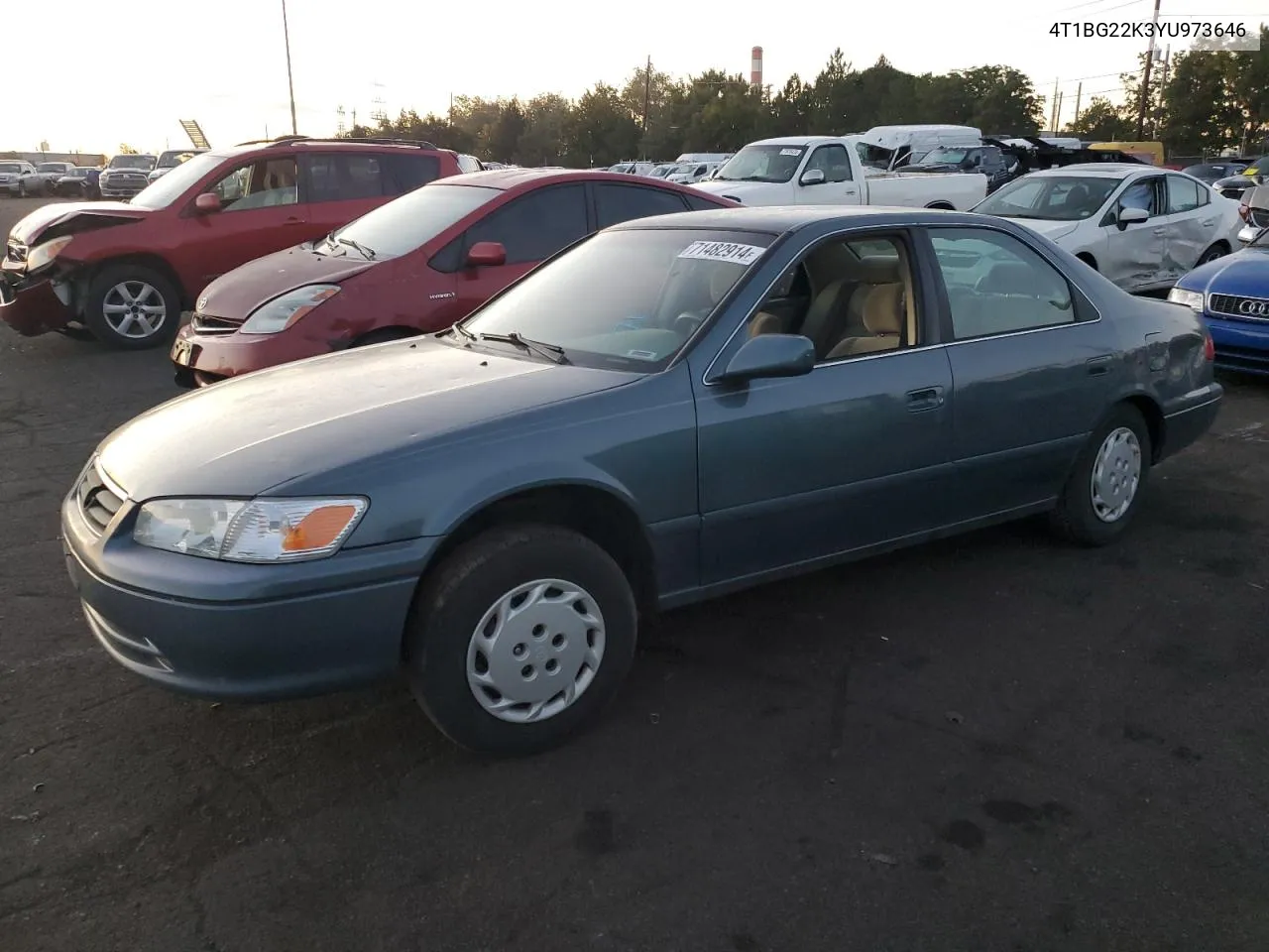 2000 Toyota Camry Ce VIN: 4T1BG22K3YU973646 Lot: 71482914