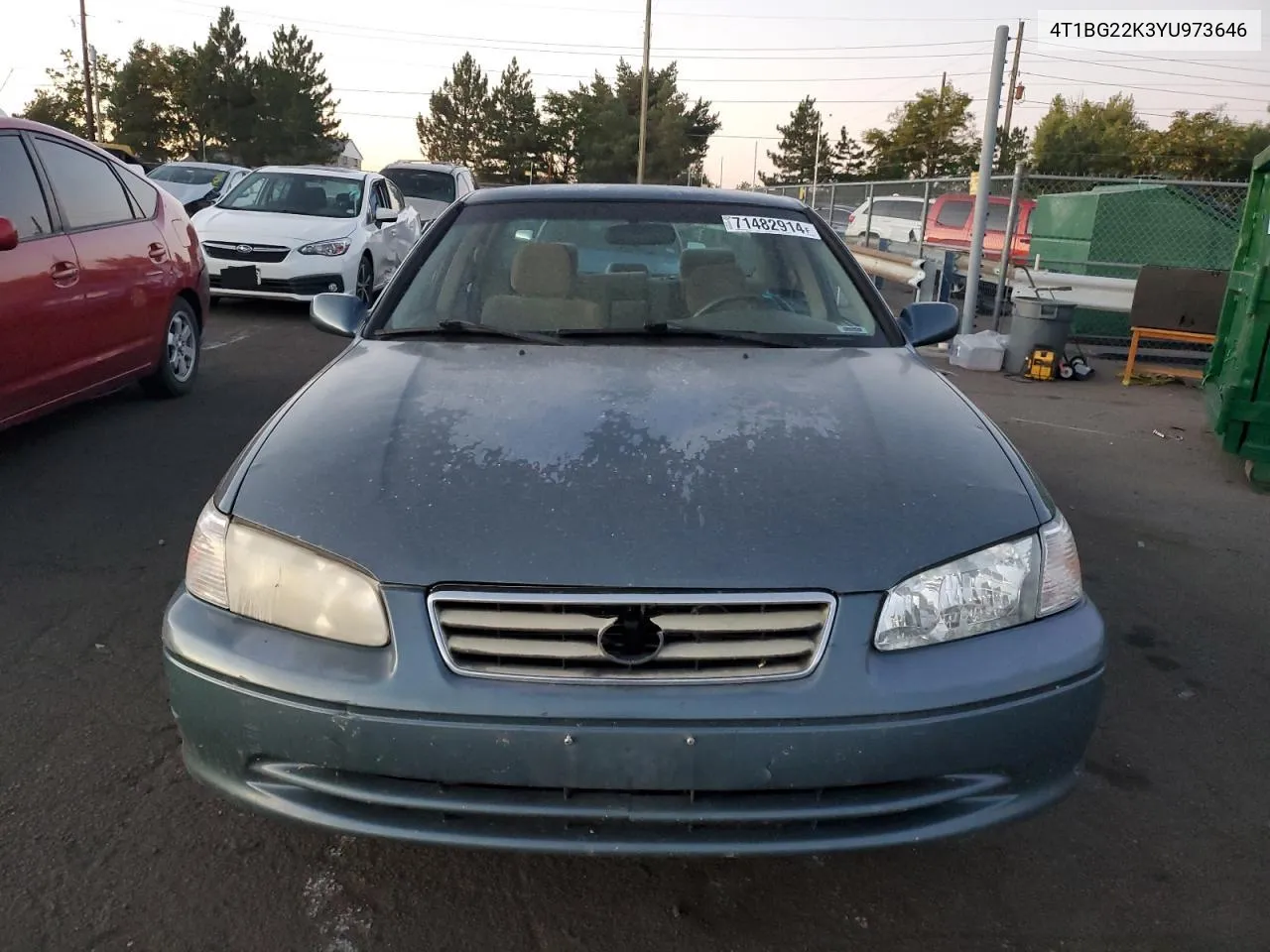 2000 Toyota Camry Ce VIN: 4T1BG22K3YU973646 Lot: 71482914