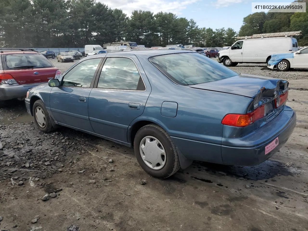 2000 Toyota Camry Ce VIN: 4T1BG22K4YU995039 Lot: 71768654