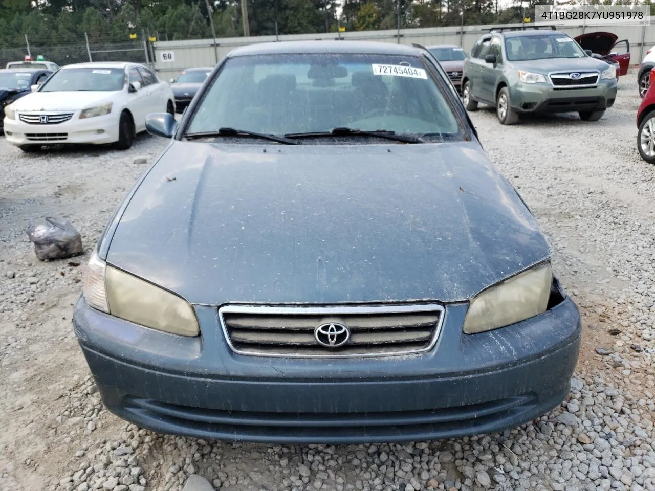 2000 Toyota Camry Ce VIN: 4T1BG28K7YU951978 Lot: 72745404