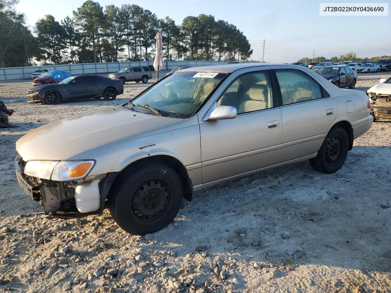 2000 Toyota Camry Ce VIN: JT2BG22K0Y0436690 Lot: 74231174