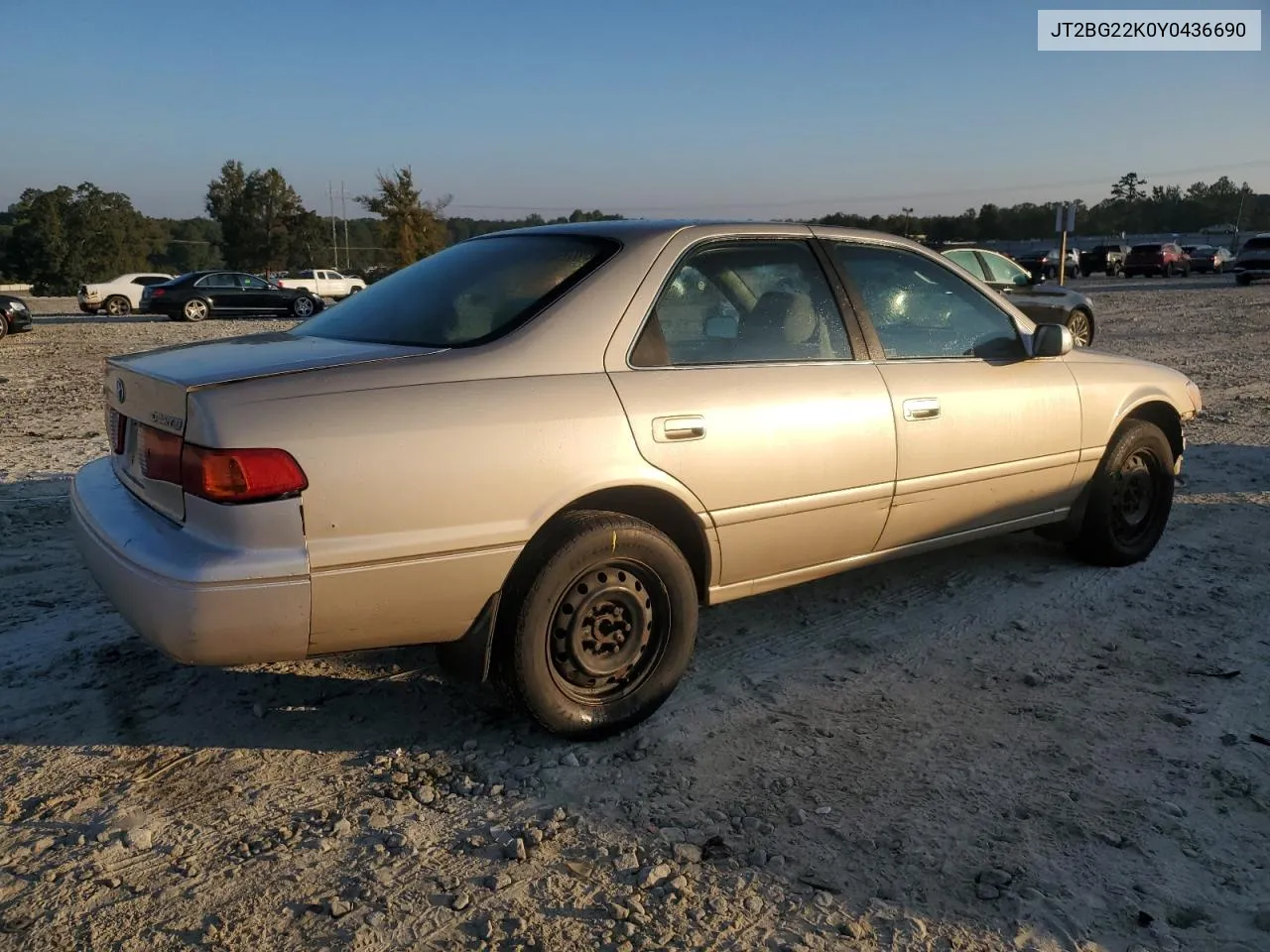 2000 Toyota Camry Ce VIN: JT2BG22K0Y0436690 Lot: 74231174