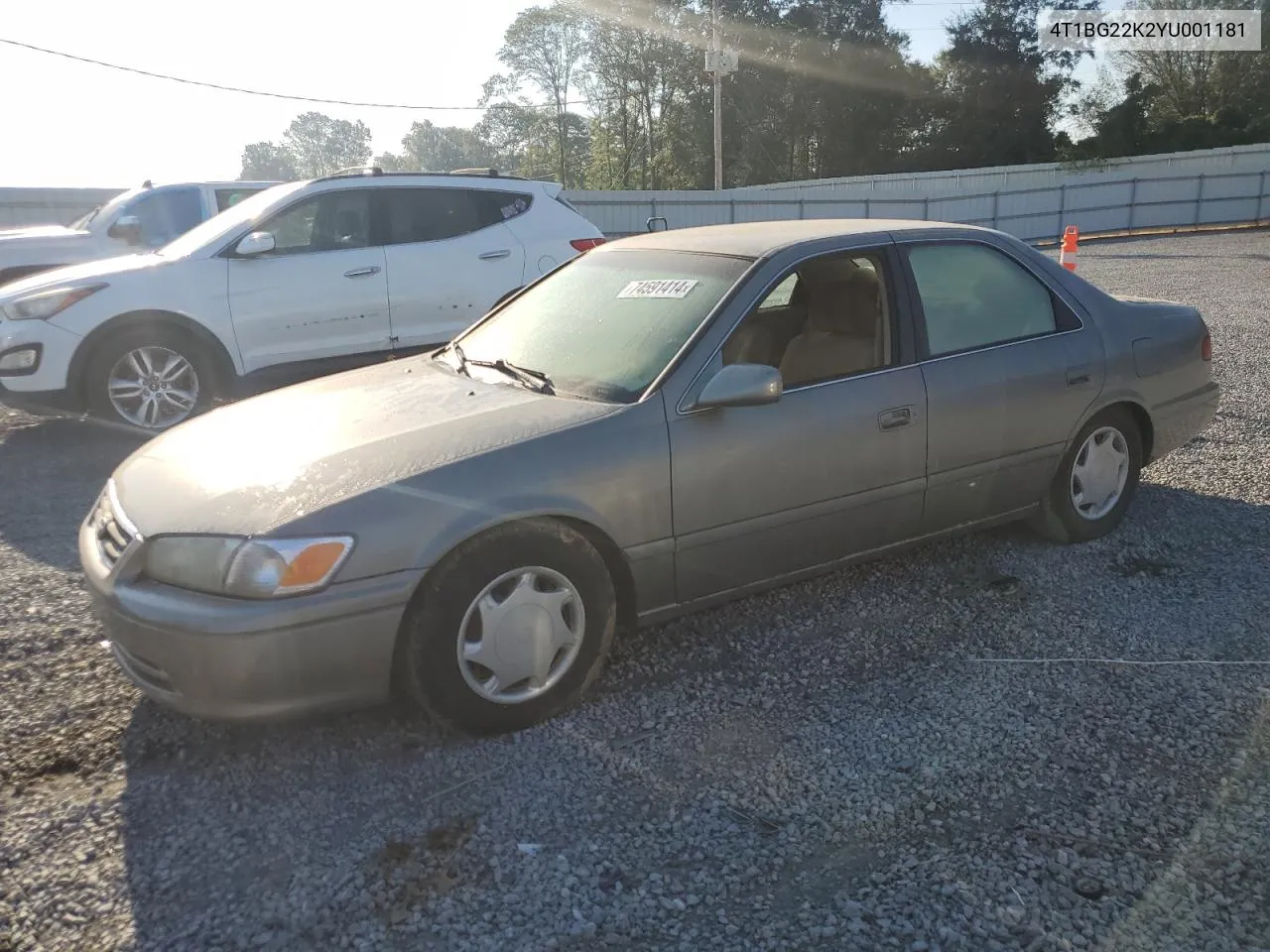 2000 Toyota Camry Ce VIN: 4T1BG22K2YU001181 Lot: 74591414