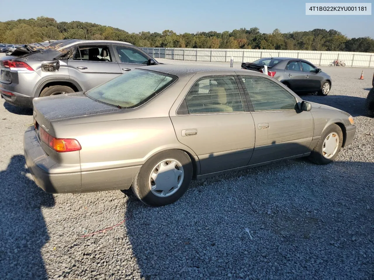 2000 Toyota Camry Ce VIN: 4T1BG22K2YU001181 Lot: 74591414