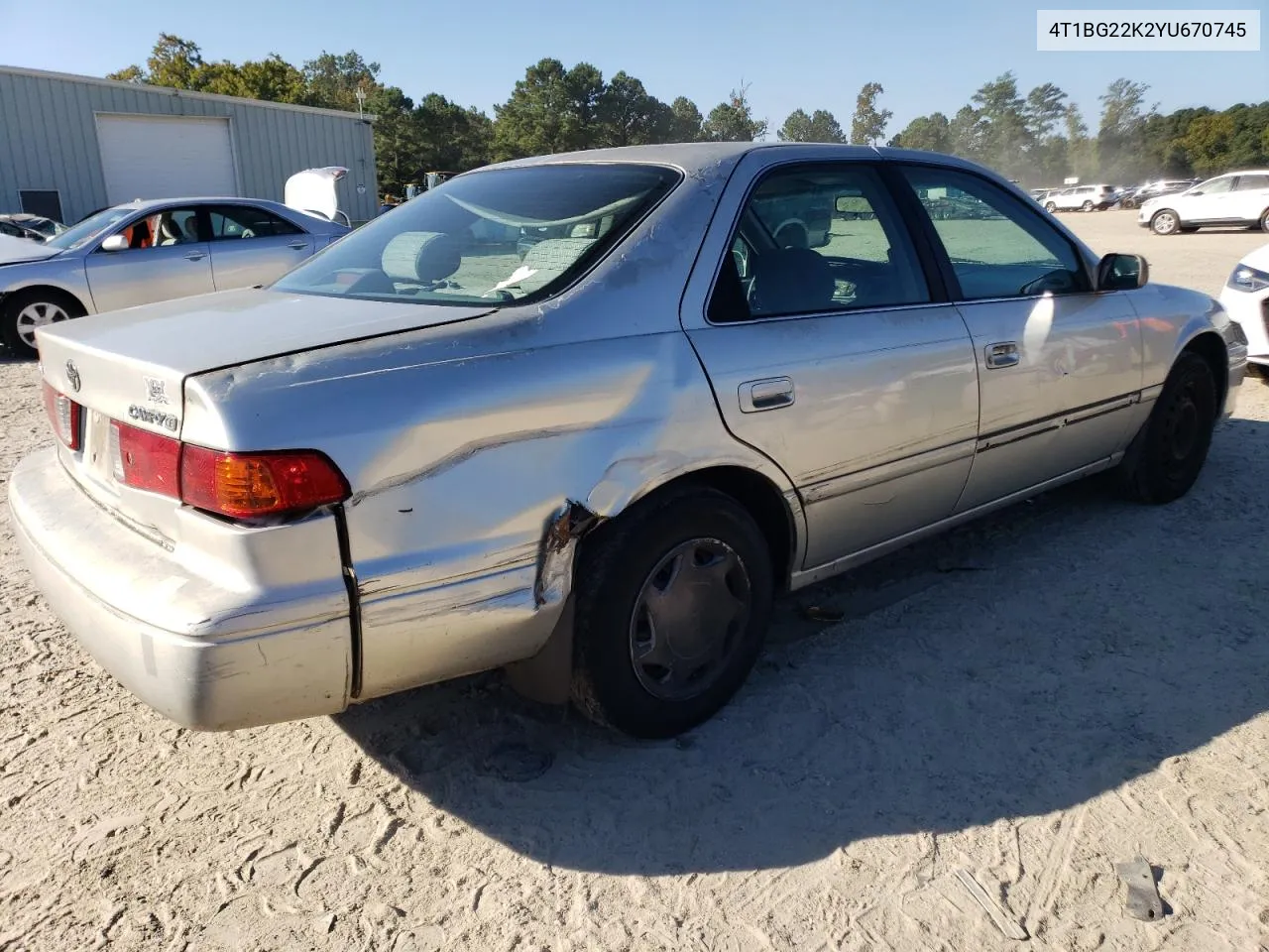 2000 Toyota Camry Ce VIN: 4T1BG22K2YU670745 Lot: 74808974