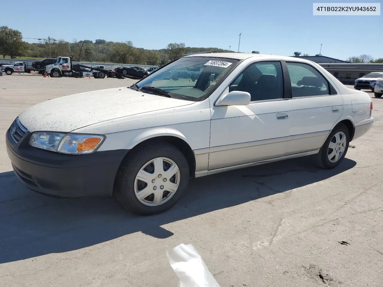 2000 Toyota Camry Ce VIN: 4T1BG22K2YU943652 Lot: 74937264