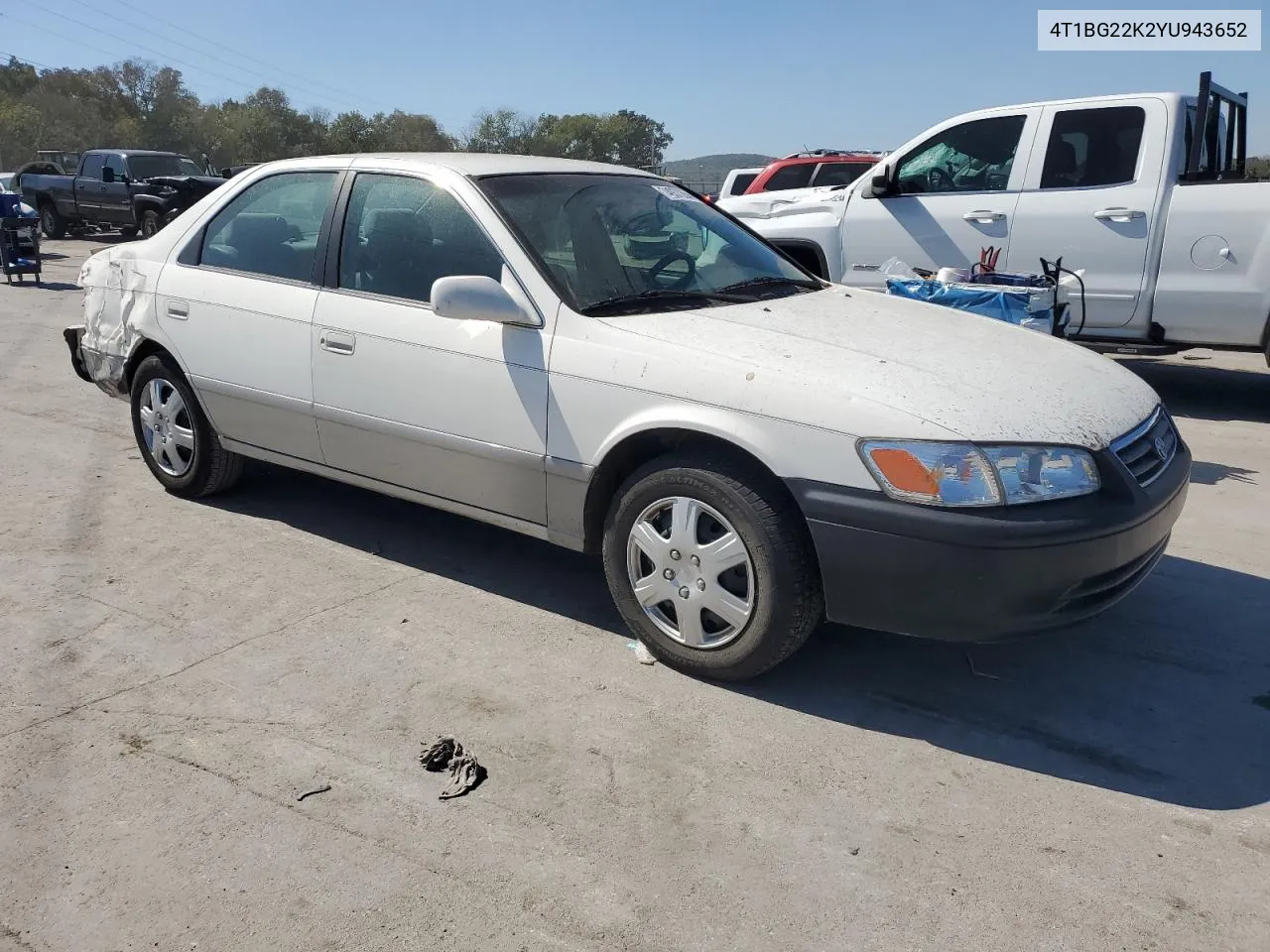 2000 Toyota Camry Ce VIN: 4T1BG22K2YU943652 Lot: 74937264