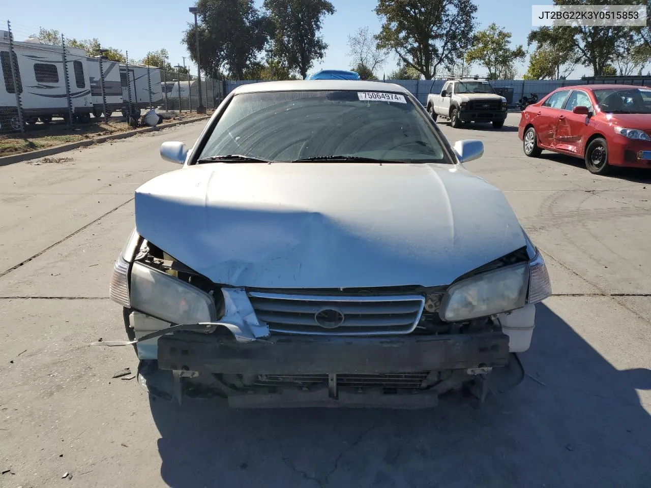 2000 Toyota Camry Ce VIN: JT2BG22K3Y0515853 Lot: 75064974