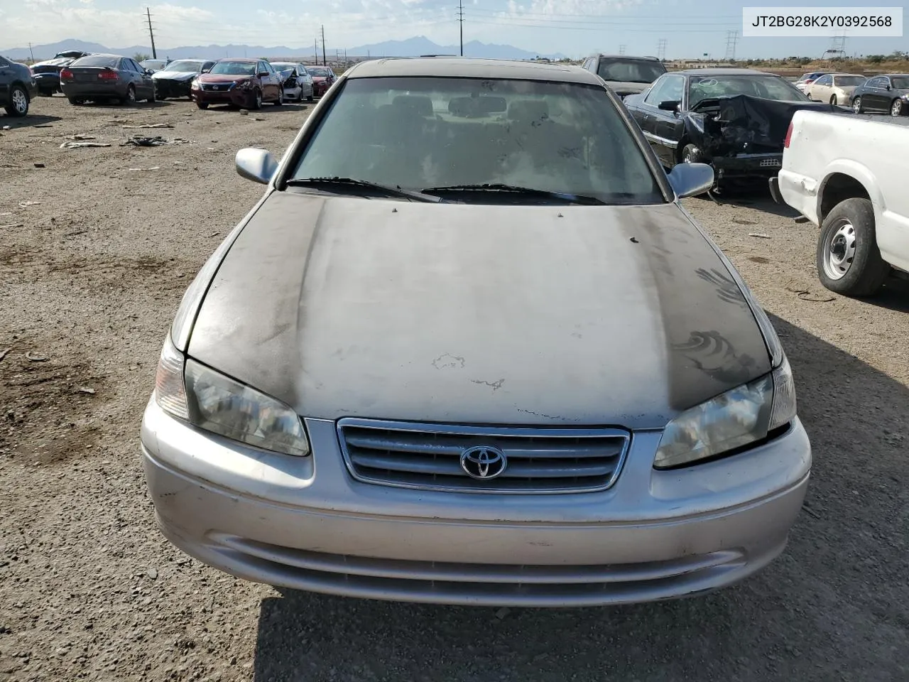 2000 Toyota Camry Le VIN: JT2BG28K2Y0392568 Lot: 75747844