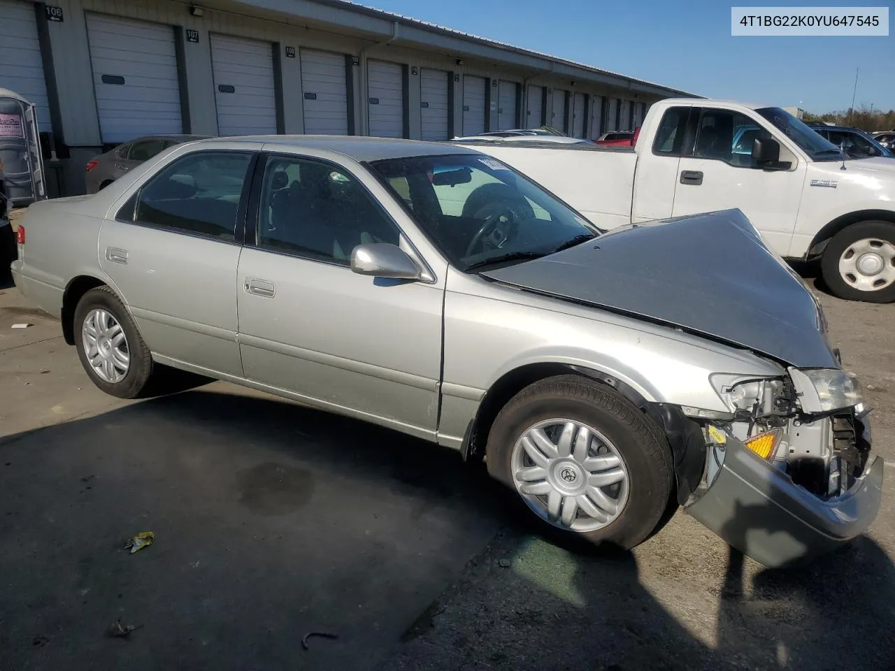 2000 Toyota Camry Ce VIN: 4T1BG22K0YU647545 Lot: 75815784