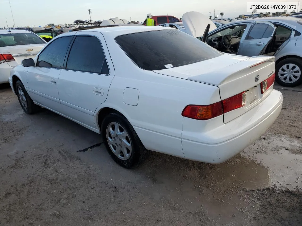 2000 Toyota Camry Le VIN: JT2BG28K4Y0391373 Lot: 75861564