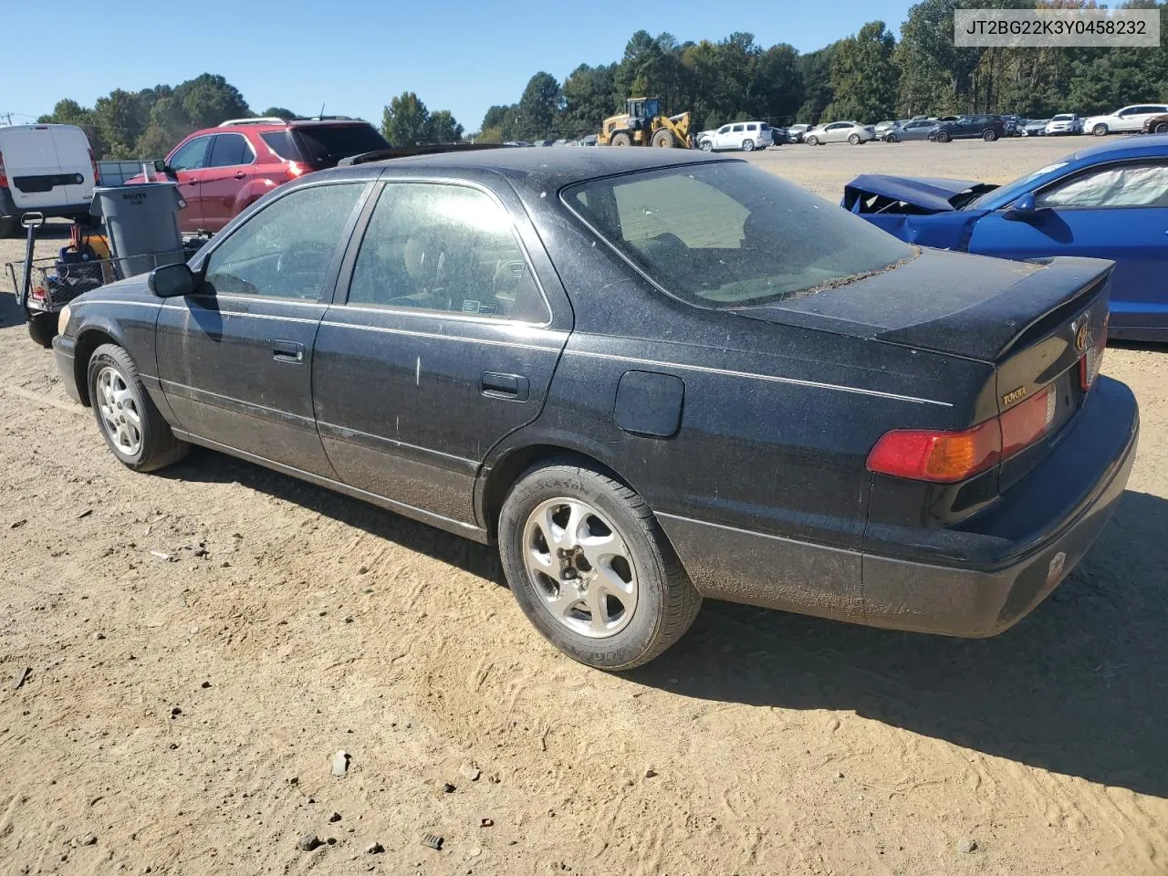 2000 Toyota Camry Ce VIN: JT2BG22K3Y0458232 Lot: 76145114