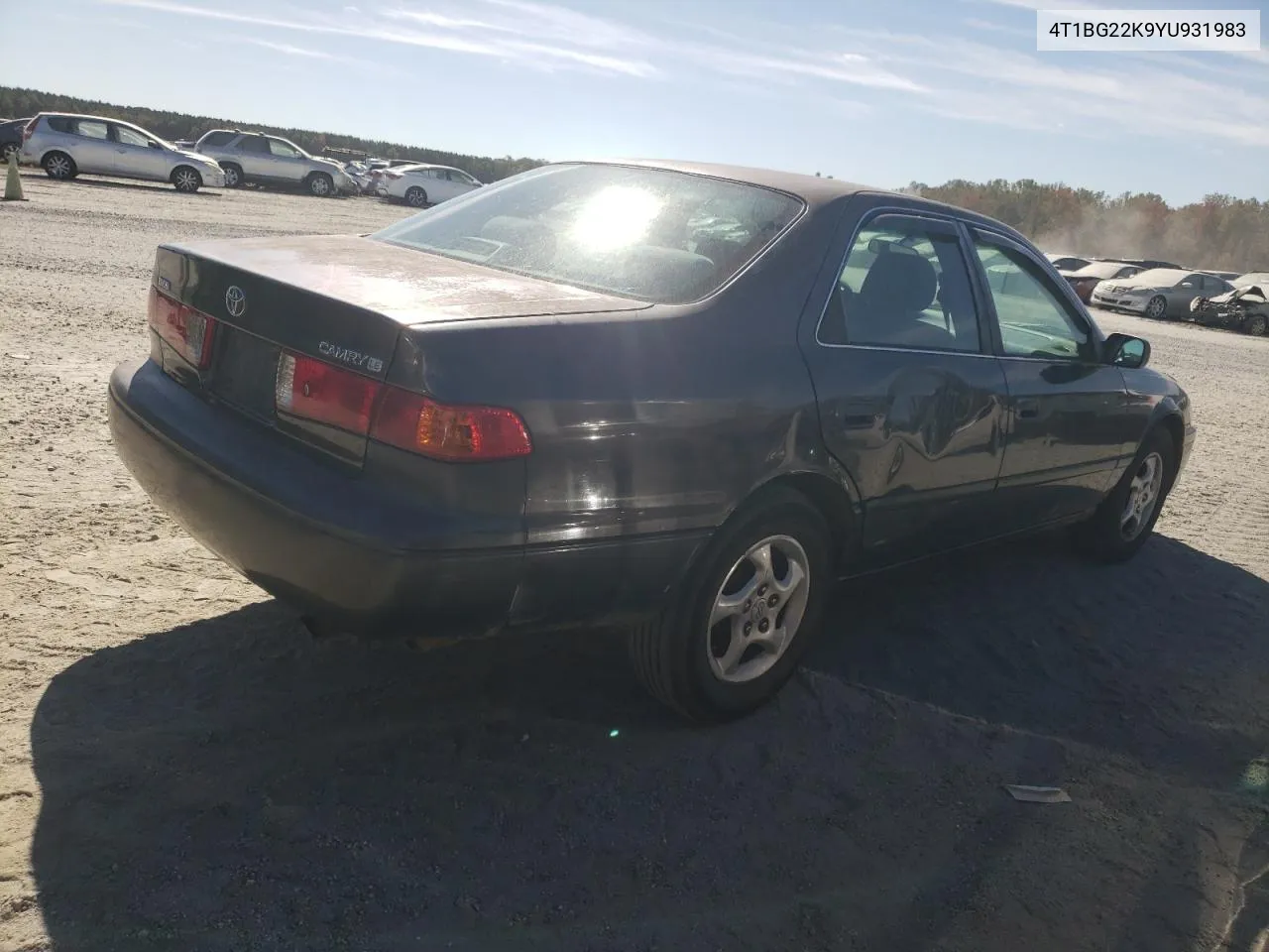 2000 Toyota Camry Ce VIN: 4T1BG22K9YU931983 Lot: 76716014