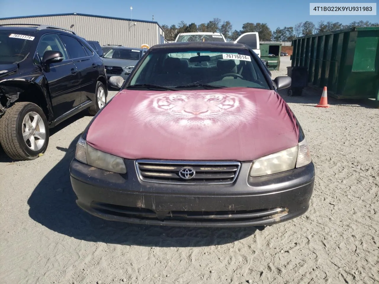 2000 Toyota Camry Ce VIN: 4T1BG22K9YU931983 Lot: 76716014