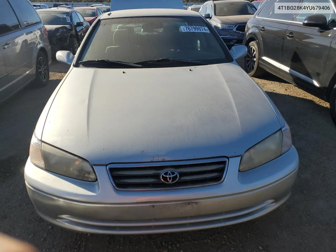 2000 Toyota Camry Ce VIN: 4T1BG28K4YU679406 Lot: 76799974