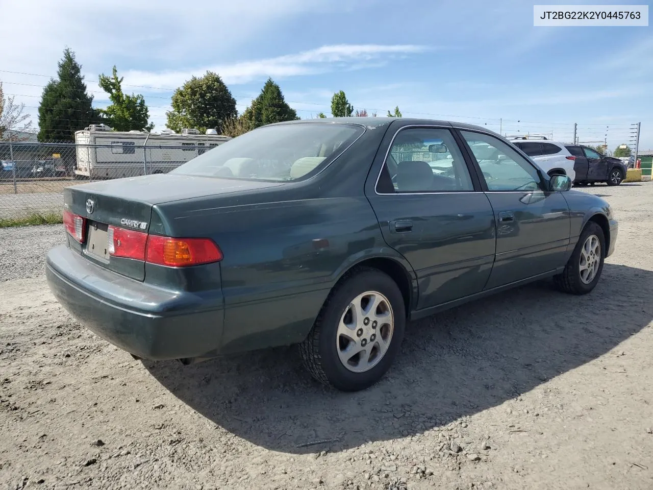 2000 Toyota Camry Ce VIN: JT2BG22K2Y0445763 Lot: 76921454