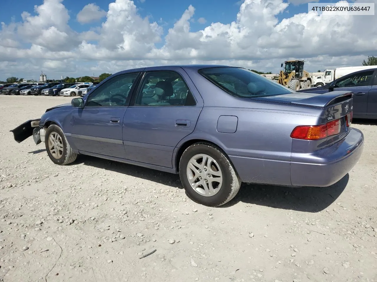 2000 Toyota Camry Ce VIN: 4T1BG22K0YU636447 Lot: 77159084