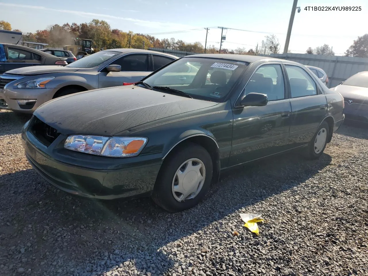 2000 Toyota Camry Ce VIN: 4T1BG22K4YU989225 Lot: 77274434