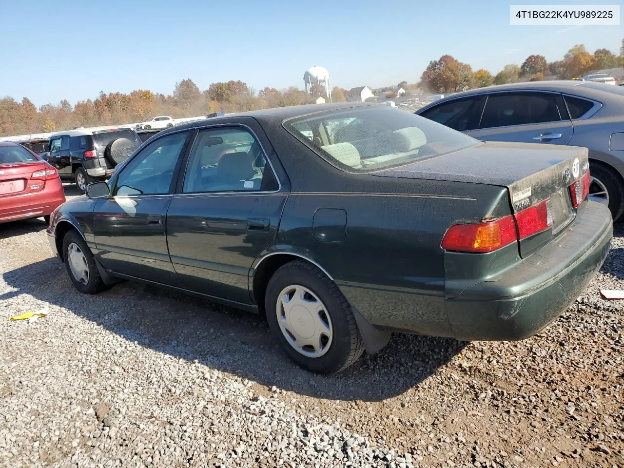 2000 Toyota Camry Ce VIN: 4T1BG22K4YU989225 Lot: 77274434