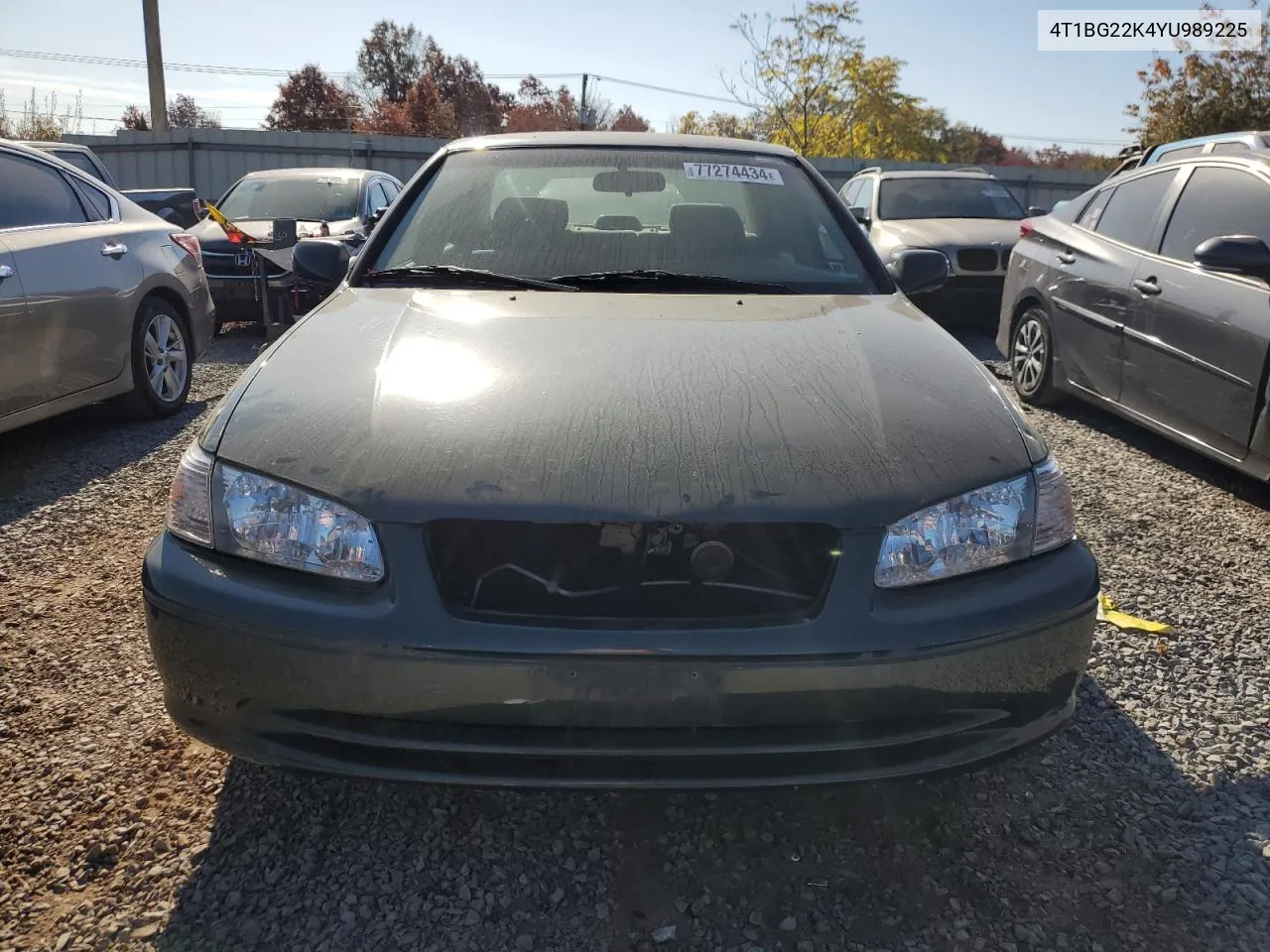 2000 Toyota Camry Ce VIN: 4T1BG22K4YU989225 Lot: 77274434