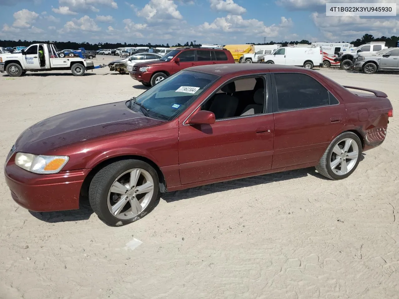 2000 Toyota Camry Ce VIN: 4T1BG22K3YU945930 Lot: 77962304