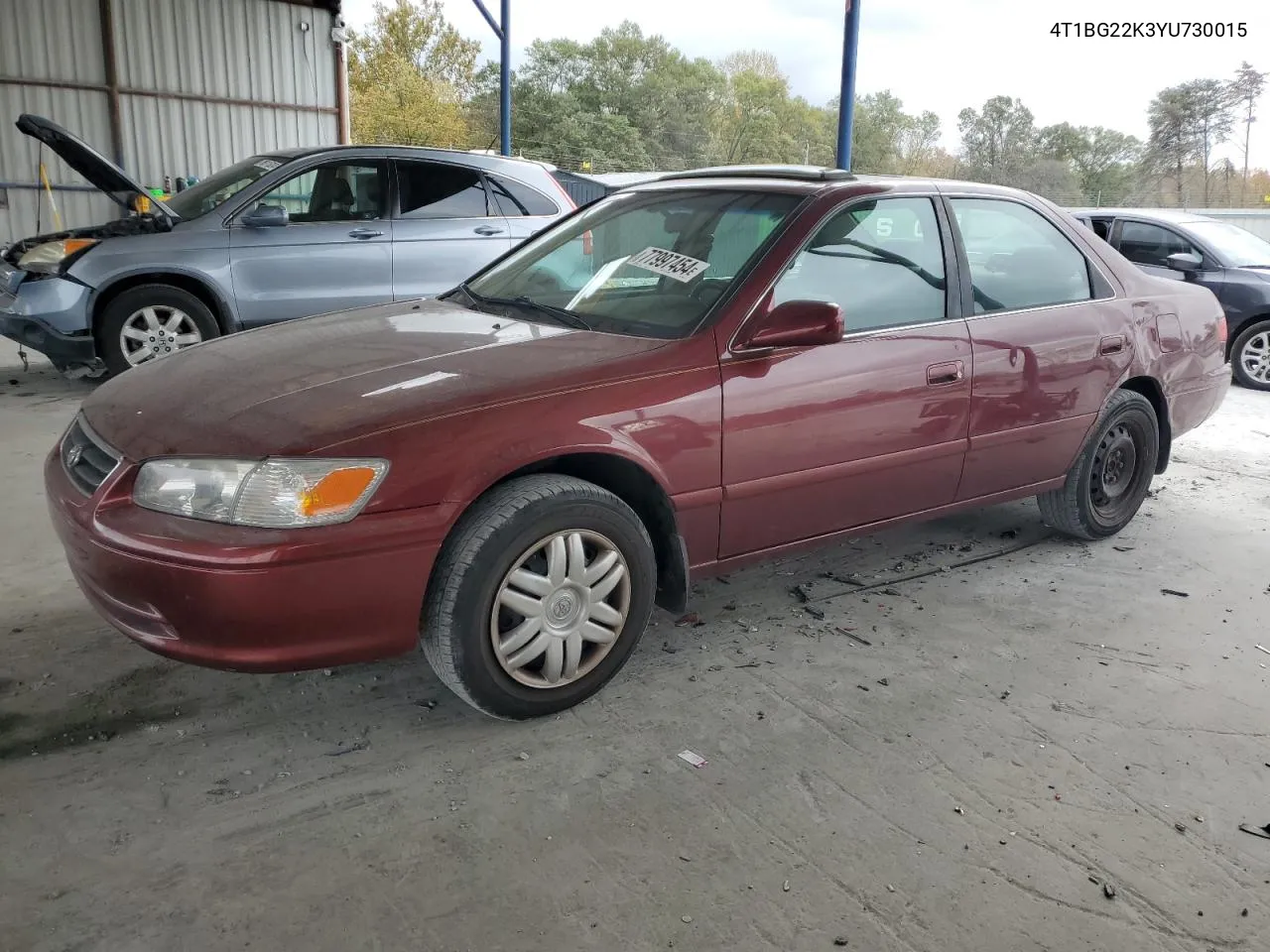 2000 Toyota Camry Ce VIN: 4T1BG22K3YU730015 Lot: 77997454