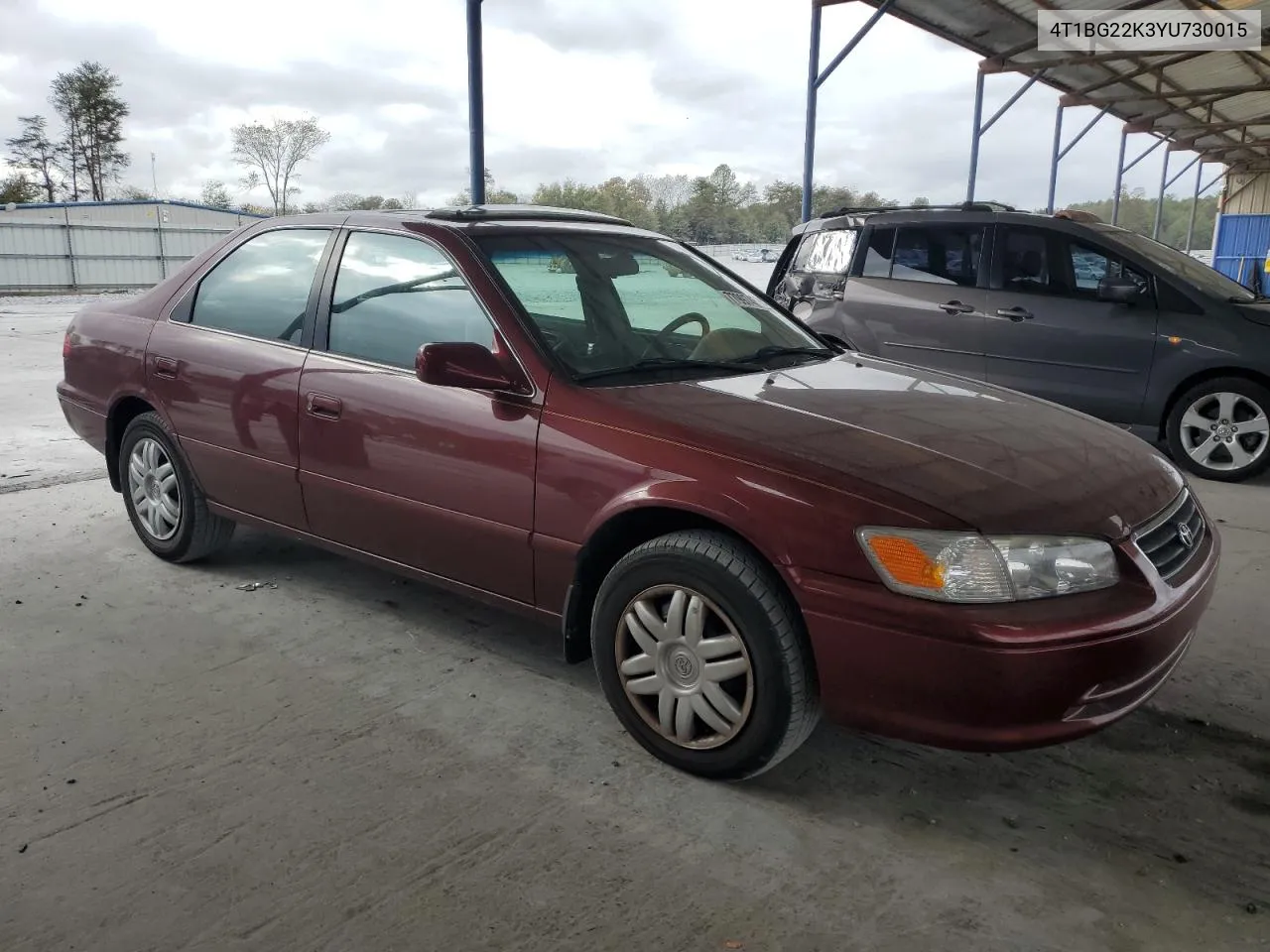 2000 Toyota Camry Ce VIN: 4T1BG22K3YU730015 Lot: 77997454