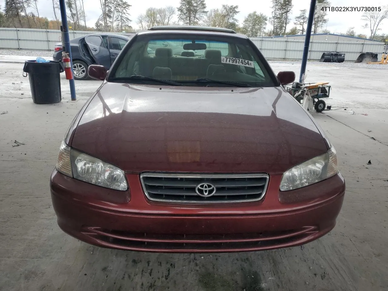 2000 Toyota Camry Ce VIN: 4T1BG22K3YU730015 Lot: 77997454