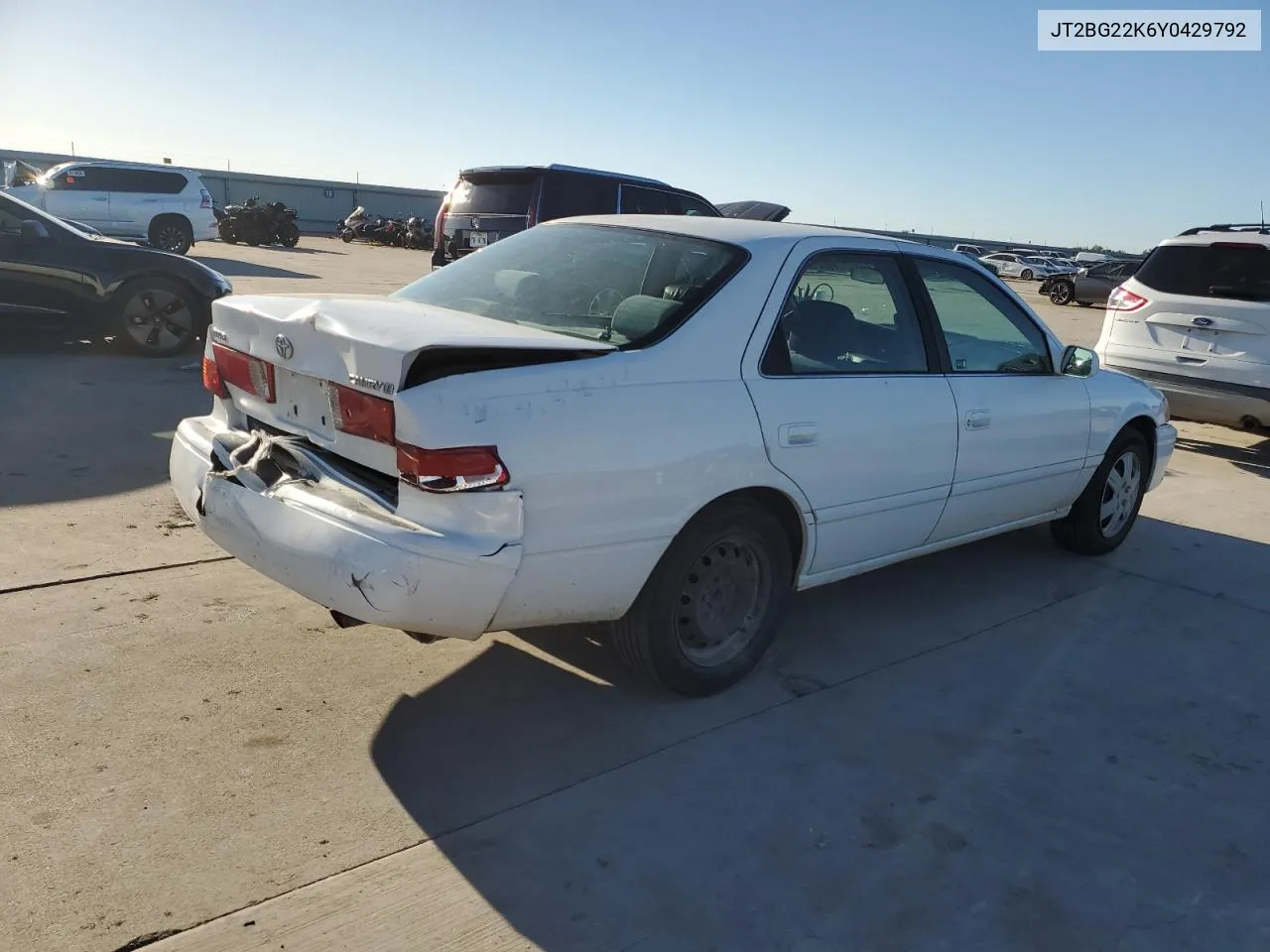 2000 Toyota Camry Ce VIN: JT2BG22K6Y0429792 Lot: 79628854