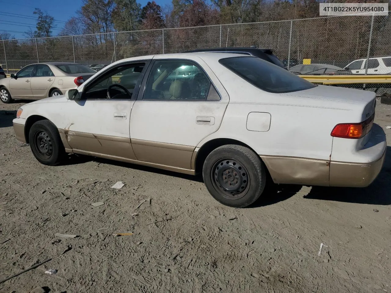 2000 Toyota Camry Ce VIN: 4T1BG22K5YU954080 Lot: 79974004