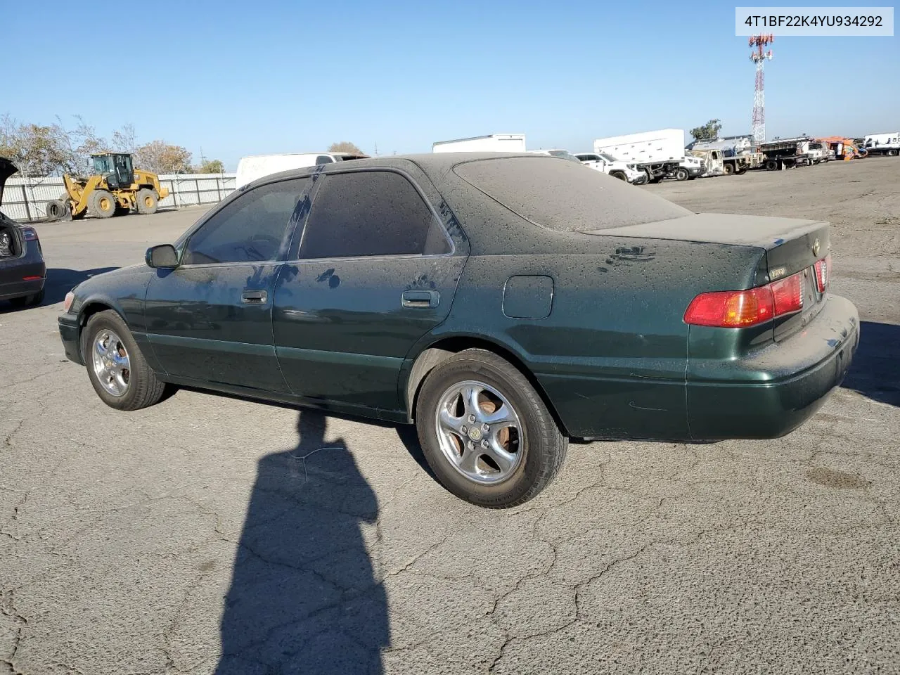 2000 Toyota Camry Le VIN: 4T1BF22K4YU934292 Lot: 80100854