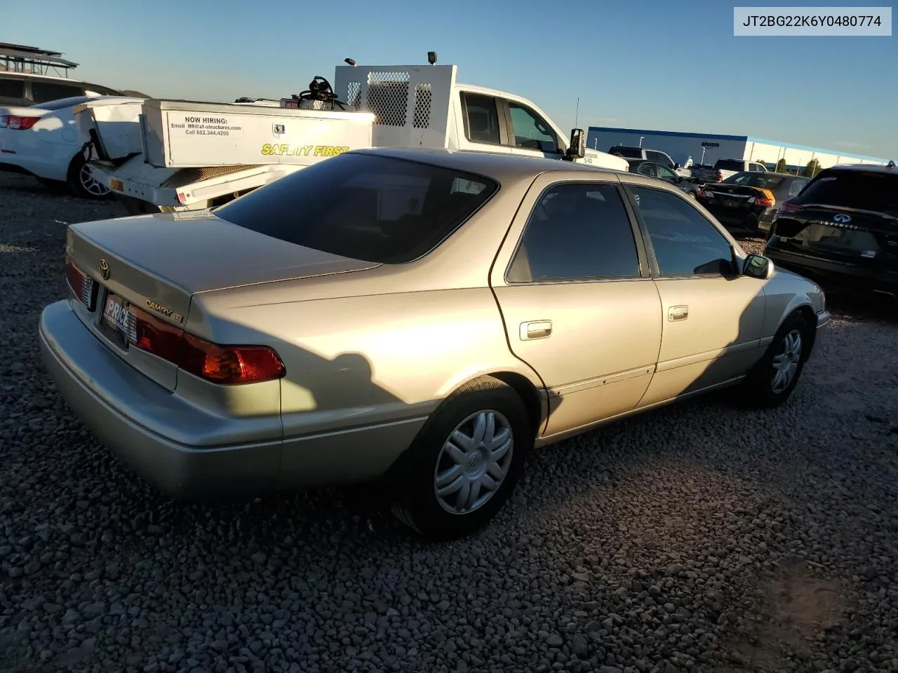 2000 Toyota Camry Ce VIN: JT2BG22K6Y0480774 Lot: 80430874