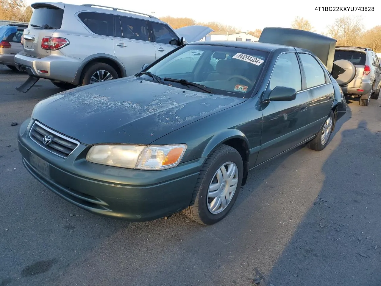 2000 Toyota Camry Ce VIN: 4T1BG22KXYU743828 Lot: 80894384